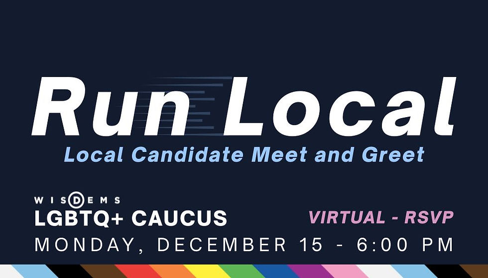 Local Candidate Meet and Greet with WisDems LGBTQ+ Caucus
