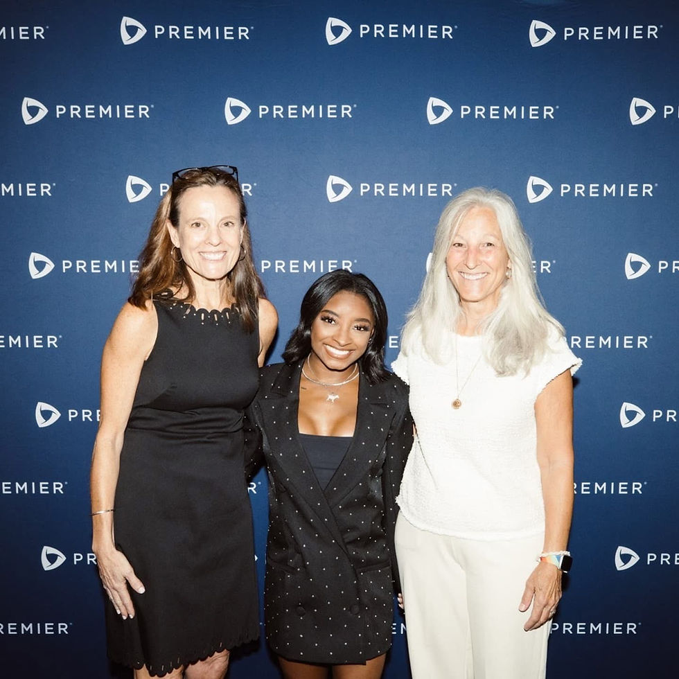 Julia Toone, Simone Biles, and Joanna Britt