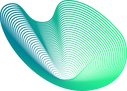 Eine grün-türkise geometrische Form, die sich auf und ab bewegt und dadurch das Gehirn positiv stimuliert.