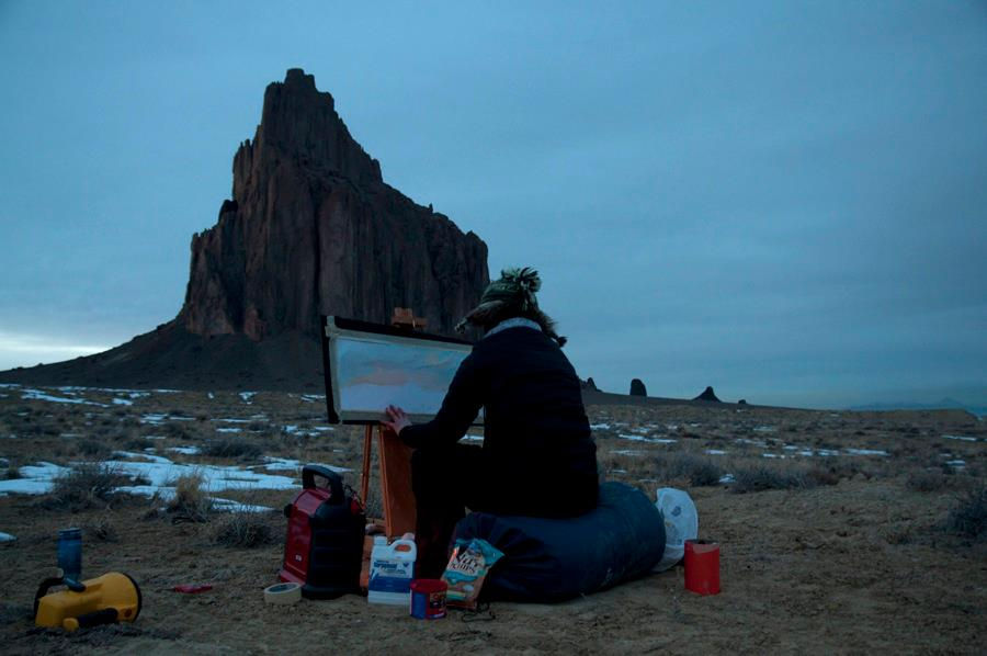Painting at Shiprock, NM