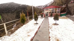 Campsite Covered with Snow