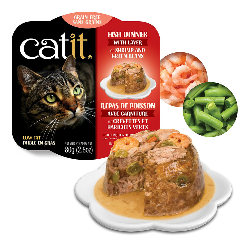 Catit Fish Dinner with Shrimp & Green Beans - 80 g (2.8 oz)