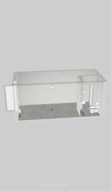 Thumbnail: Conteneur Bureau CONTAINEX 2,5×6 m avec Toilettes et Lavabo