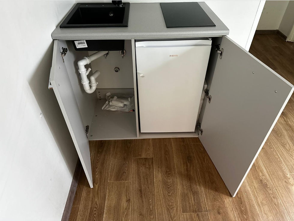 Miniaturbild: 6 x 3 m großer Büro-/Wohncontainer mit Kochnische und Badezimmer