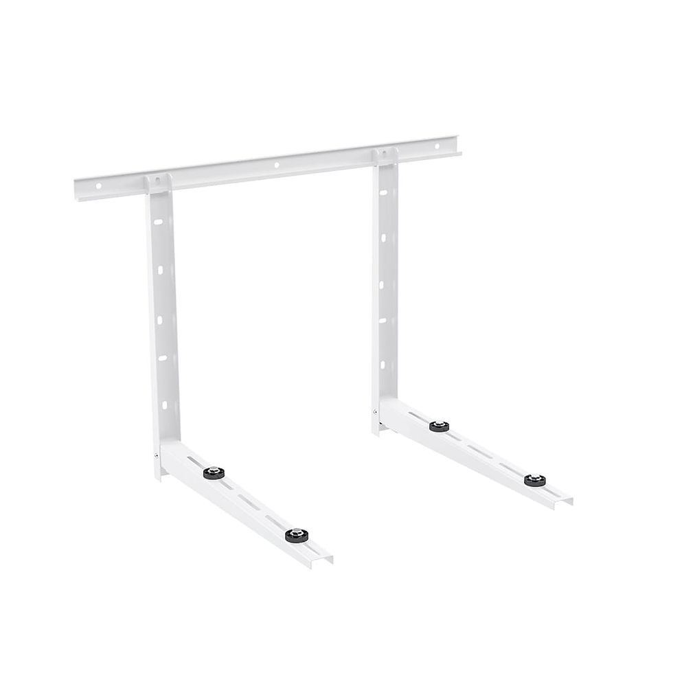 Thumbnail: White metal wall brackets for mounting an air conditioner