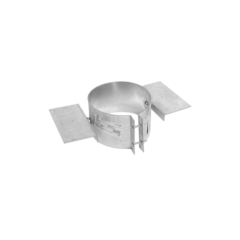 Metal pipe support with two side brackets