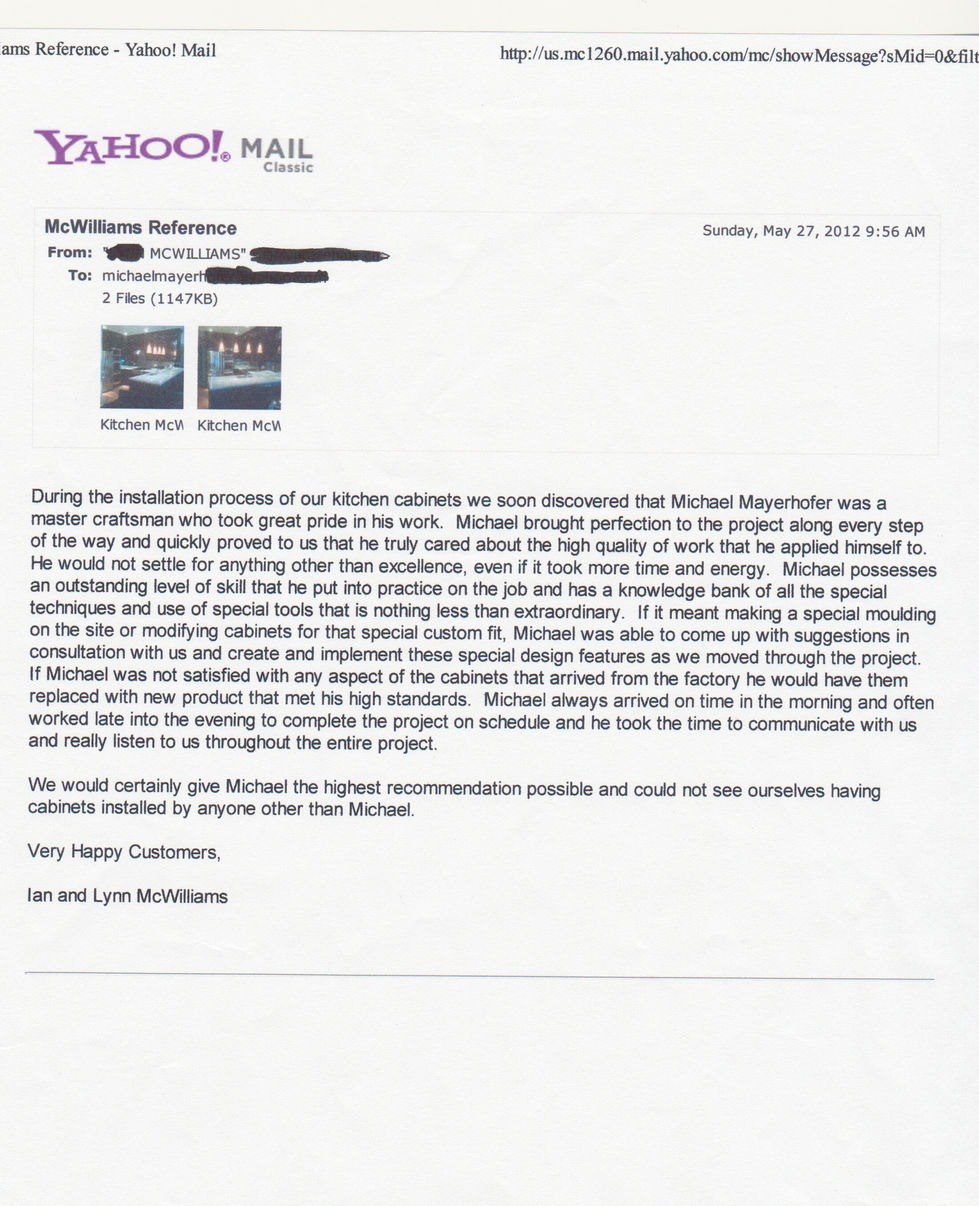 Mc Williams Letter