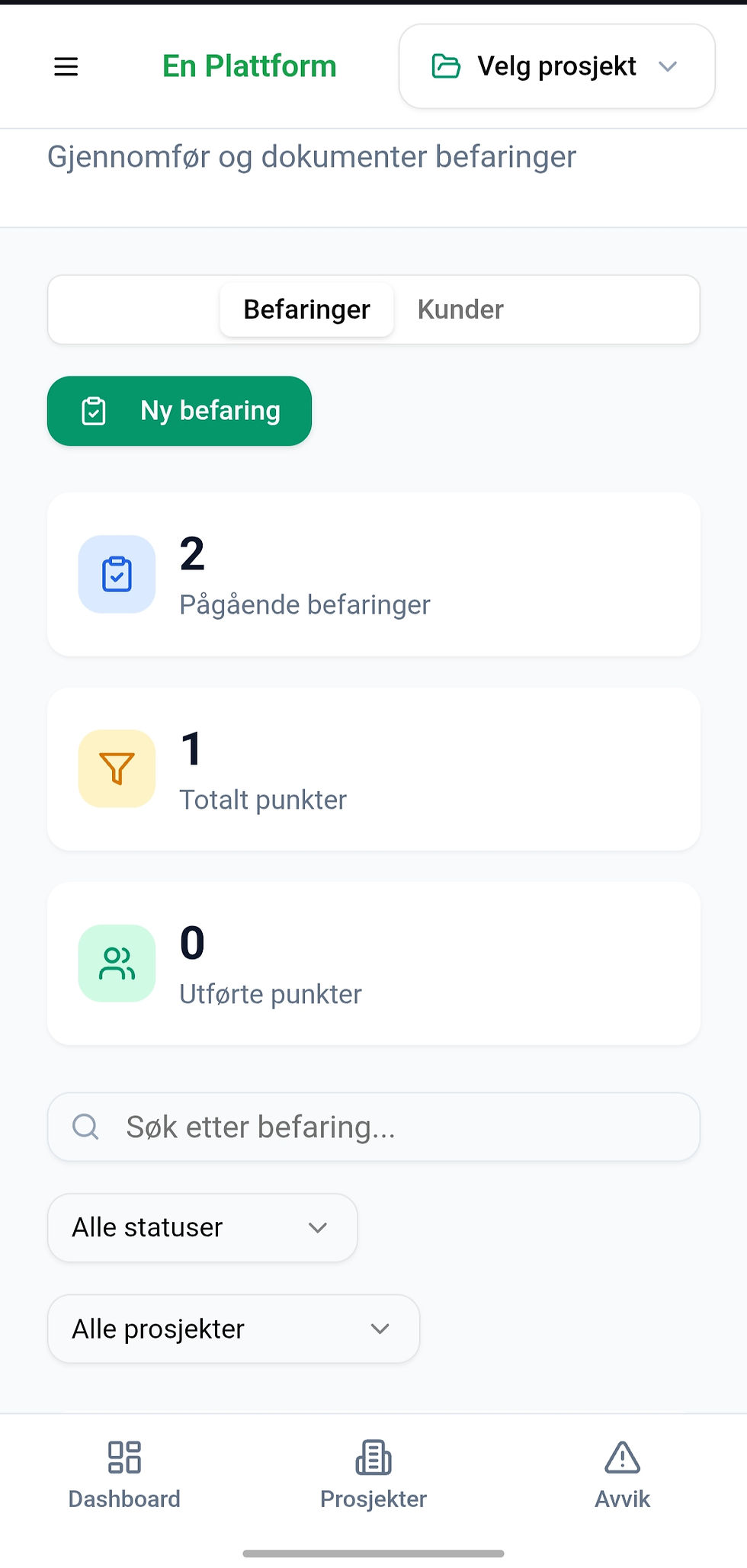 Befaringsverktøy. Send direkte til UE eller kollega