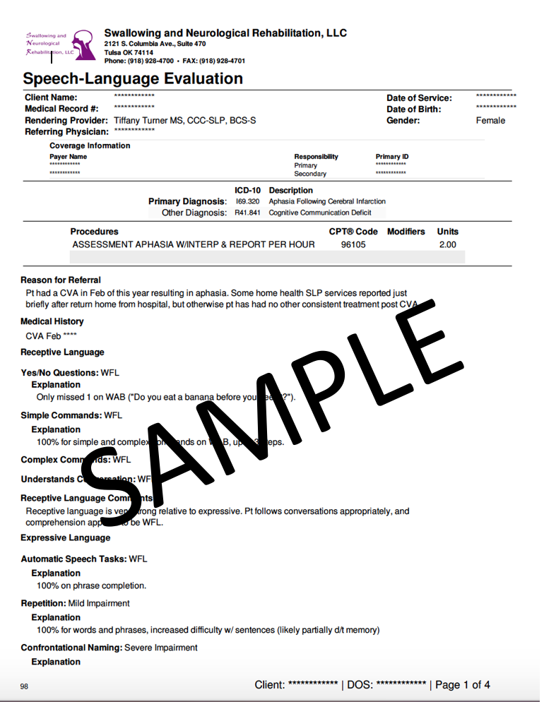 Thumbnail: Medical SLP Documentation Guide and Sample Reports