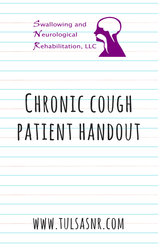 Chronic Cough Patient Handout with Cough Alternative Techniques (2 Pages)