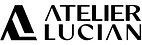 Logo minimaliste Atelier Lucian, marque de vêtements écoresponsables et artistiques en noir et blanc.