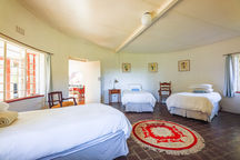 Spacious 12 sleeper house, room for large family holiday. The Round House has gorgeous views of the farmland. Holiday accommodation at The Old Mushroom Farm Howick KZN Midlands