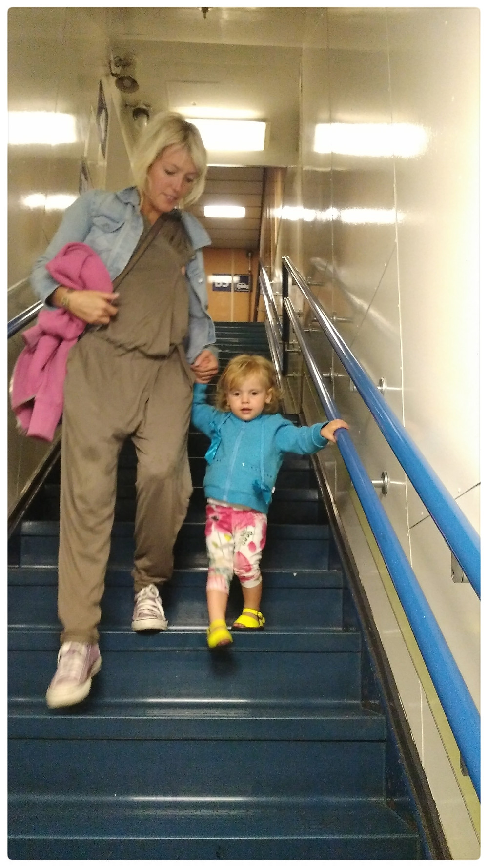 Lilou in de buik van de boot