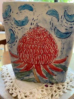 waratah handmade vase