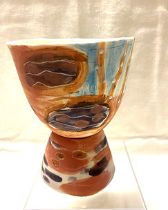 handbuilt porcelain desert vase