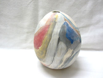 stoneware handbuilt burnished desert vase