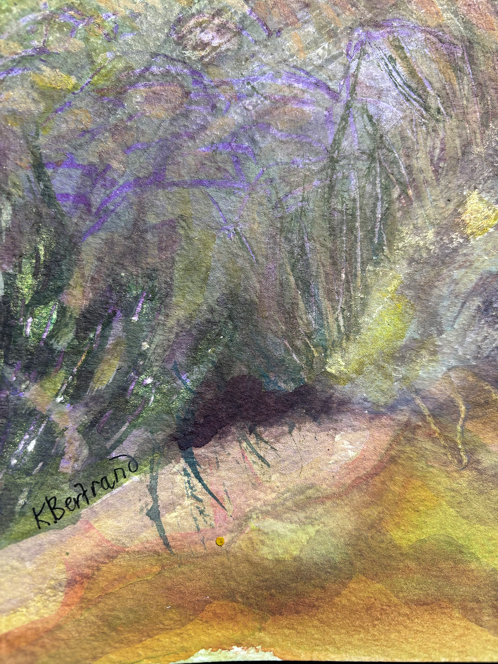 Thumbnail: Springbrook rainforest watercolour on paper 