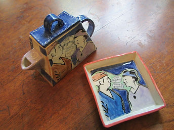 Handbuilt Feminist Teapot