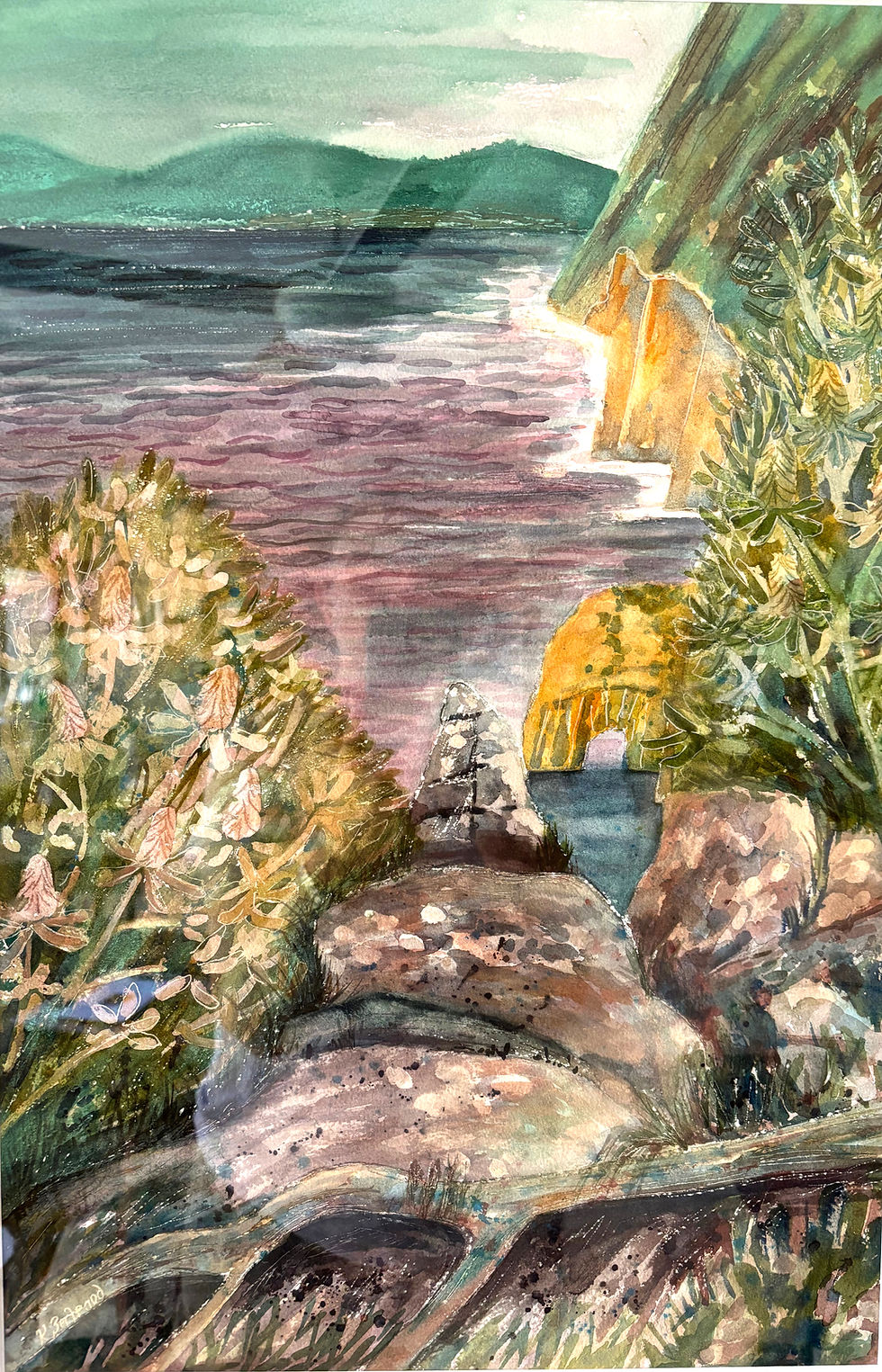 Thumbnail: watercolour on paper three capes walk