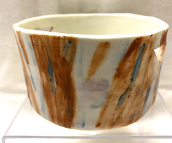 handbuilt porcelain eucalyptus vase