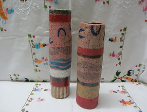handbuilt stoneware desert vases