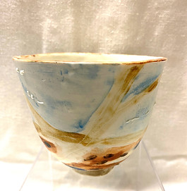 porcelain handbuilt desert vase