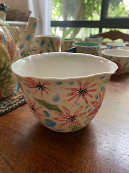 porcelain handmade wildflower vase