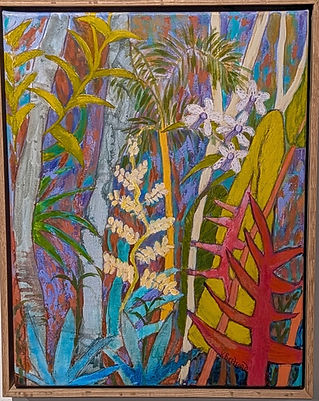 Acrylic garden painting