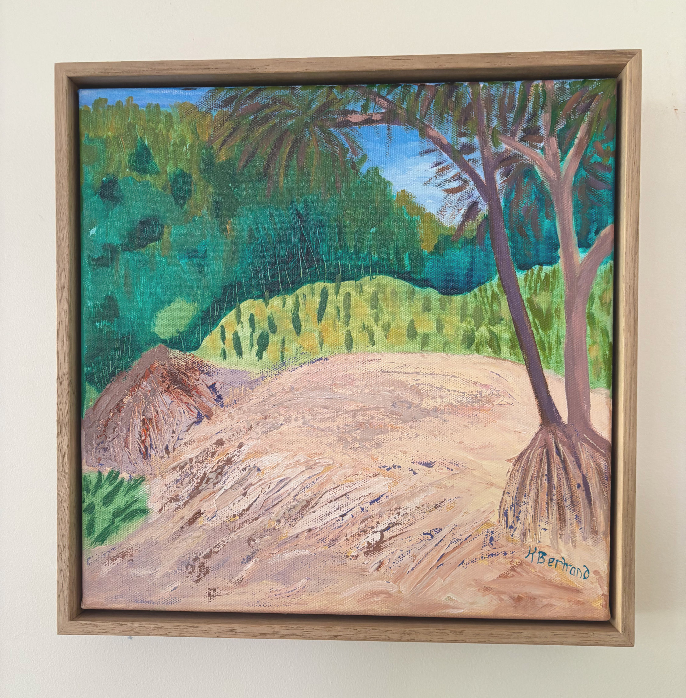 Clarks Beach Fringe acrylic on framed stretched canvas