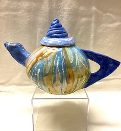 handbuilt stoneware rainforest teapot
