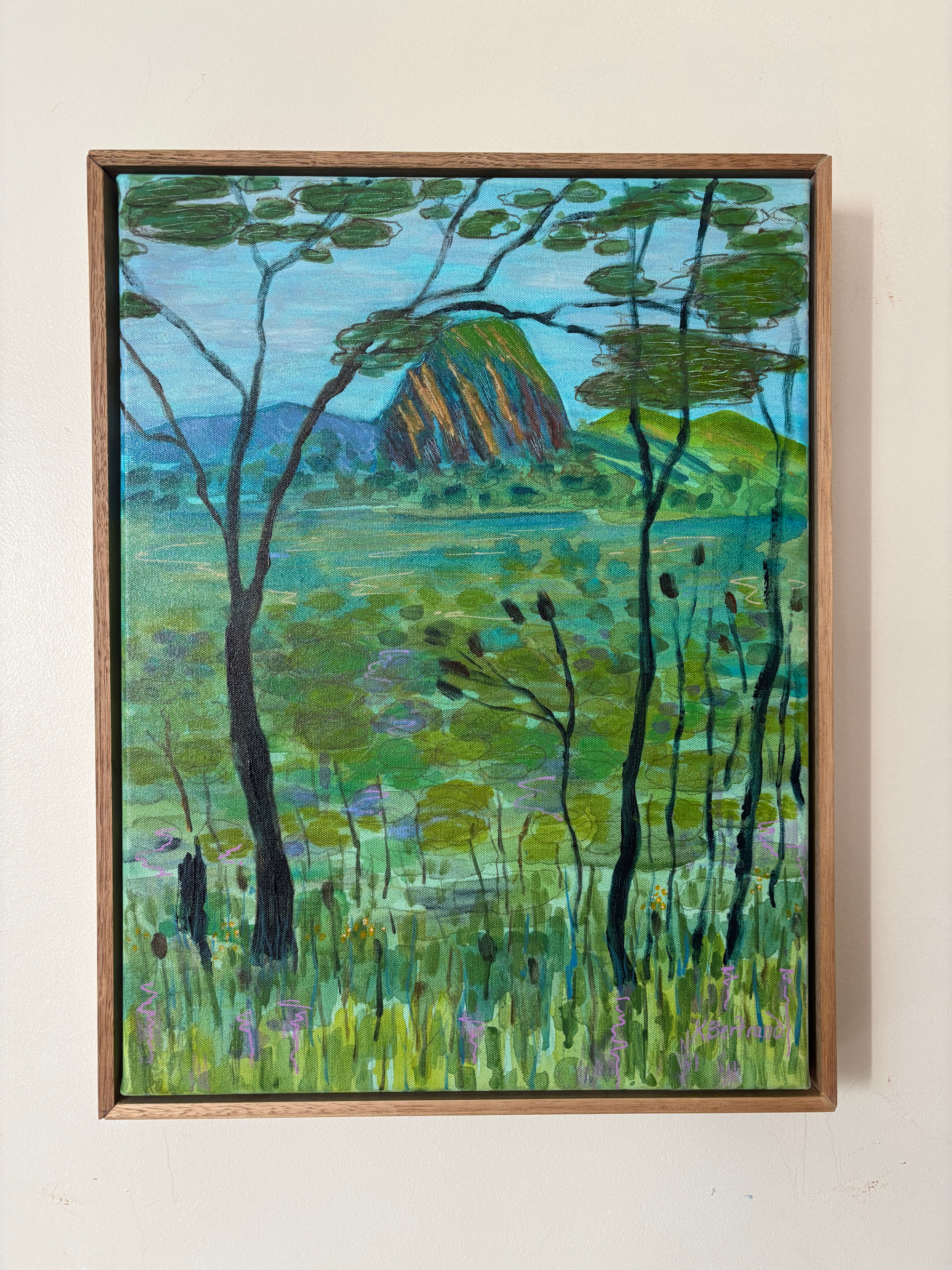 acrylic on canvas Glasshouse Mountains
