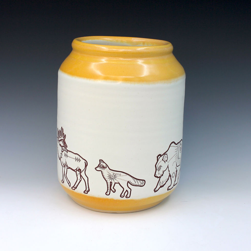 Utensil Holder North American Animals