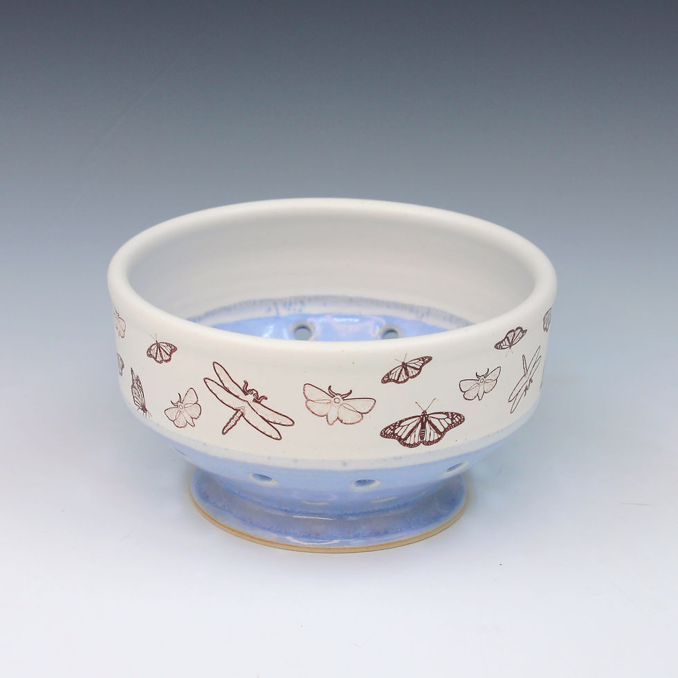 Berry Bowl Small Insects Blue 1