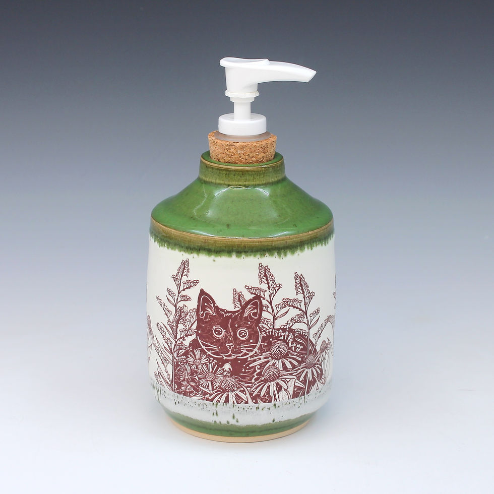 Soap Dispenser Black Cat Prairie Green 1