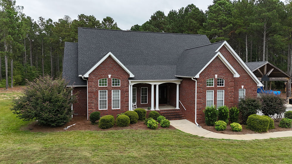 Aerial roof photograph from Hugo Roofing