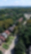 aerial view of Overland Park Kansas neighborhood with trees in yards