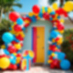 Custom birthday balloons in Fort Lauderdale with name lettering and themed colors.