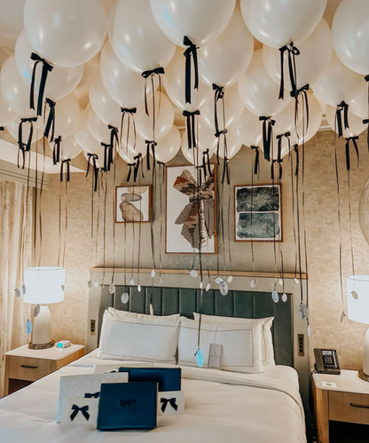 Create White Beauty Room Decoration — balloon delivery in Miami, FL