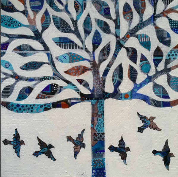 The Bug Catchers SOLD 20cm x 20cm