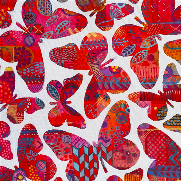 Kaleidoscope of Butterflies SOLD 20x20cm