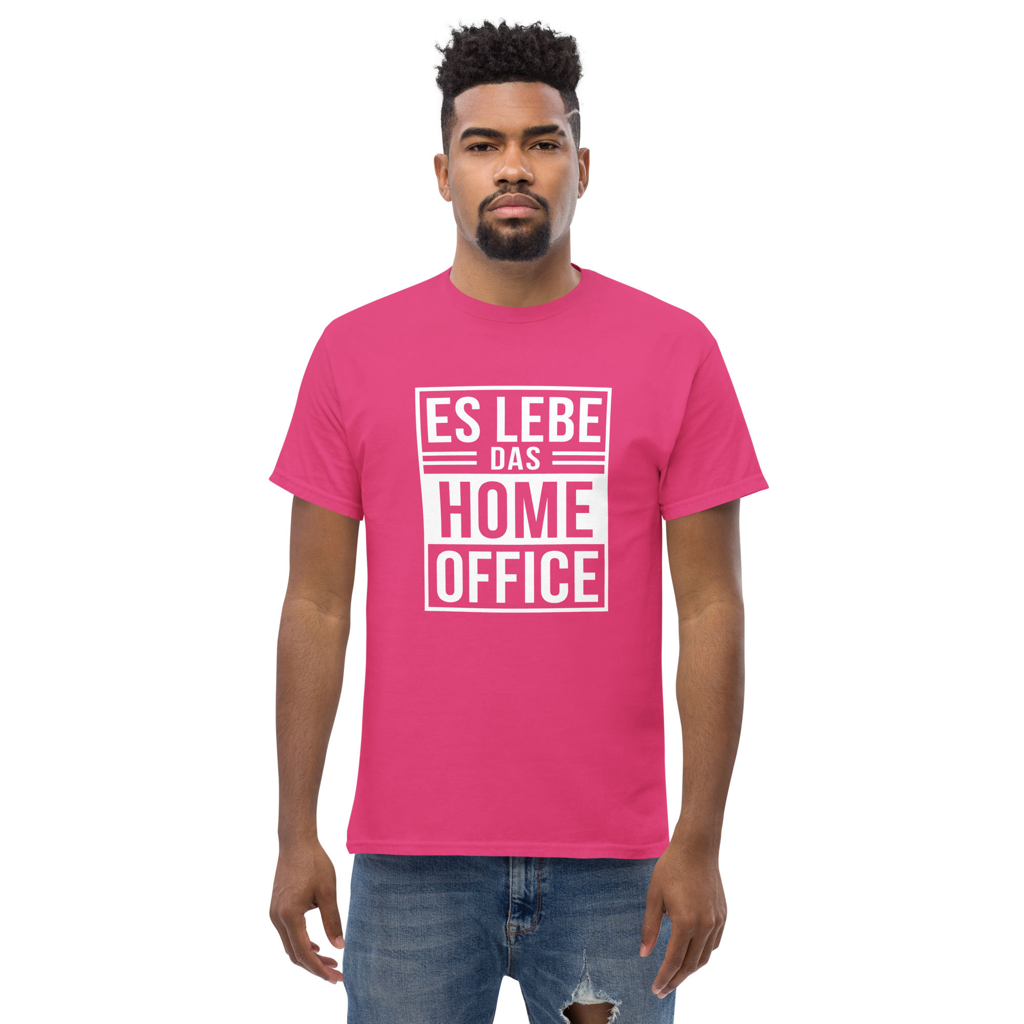 Herren T-Shirt mit Spruch – „Es lebe das Homeoffice“