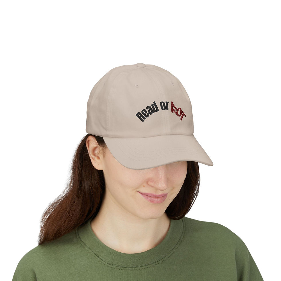 Thumbnail: Read or Rot Hat | Embroidered Aesthetic Cap, Dark Academia Style
