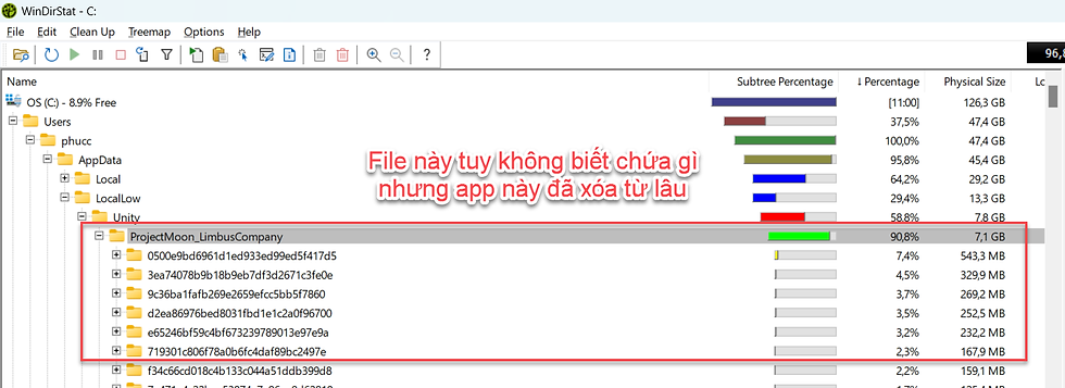 File of app or games that you uninstall long time ago