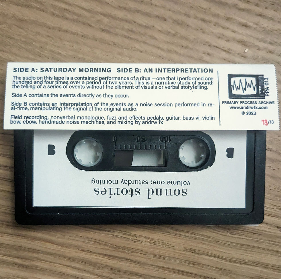Thumbnail: SOUND STORIES VOLUME ONE: SATURDAY MORNING (cassette) by andrw fx