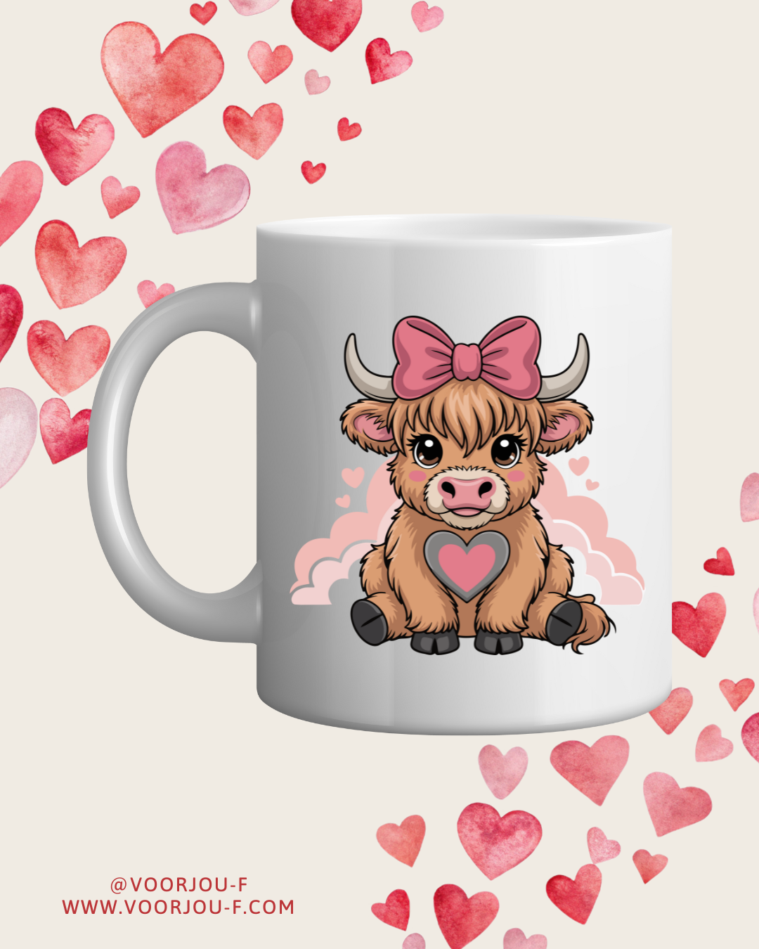 koe met roze regenboog