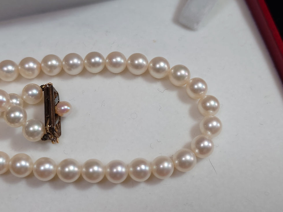 Thumbnail: [MIKIMOTO][K14] Natural Sea Water Akoya Pearl Neckless 5.5mm