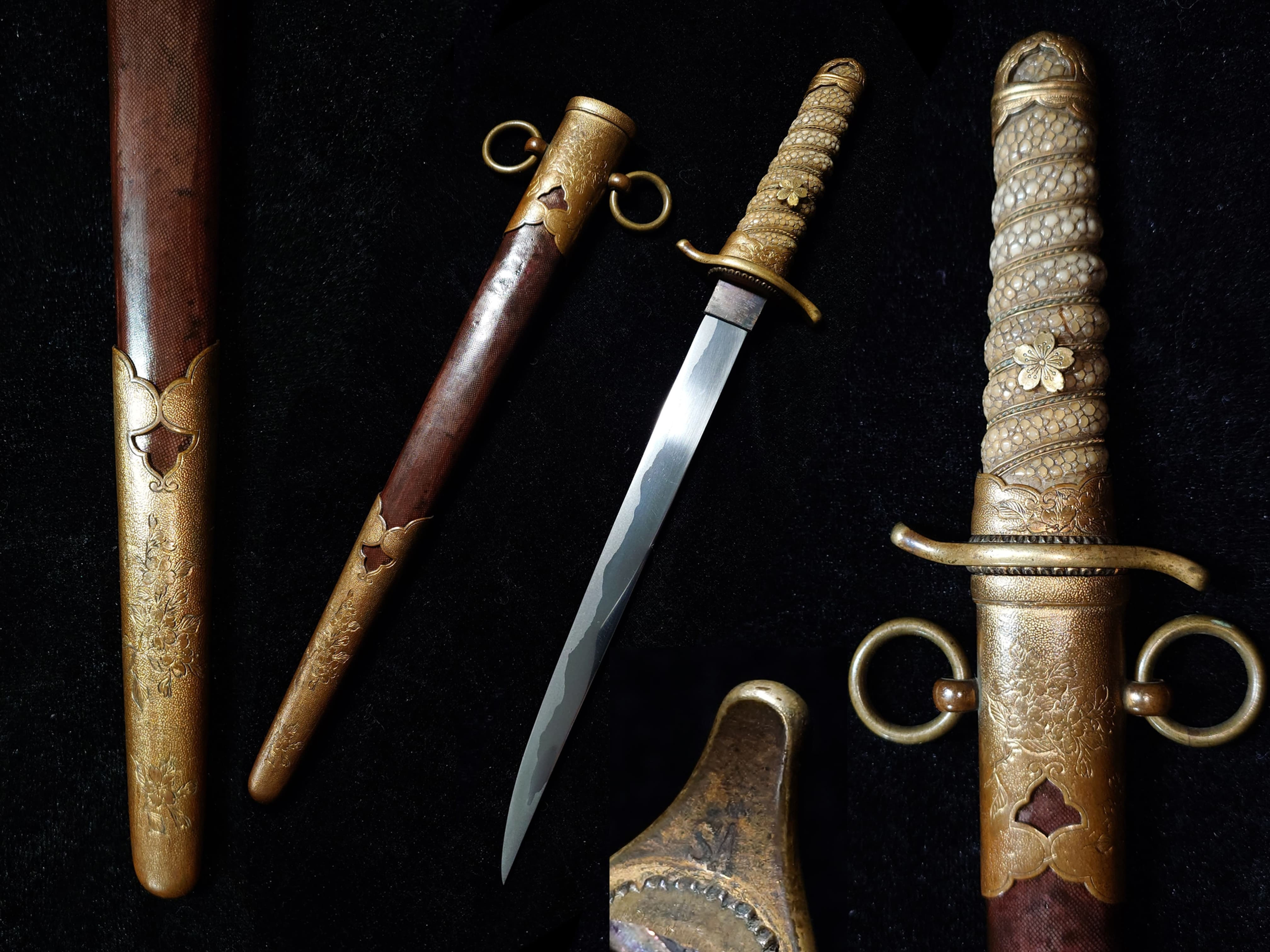 Meiji era IJN Officer Dagger with Shark Skin Scabbard