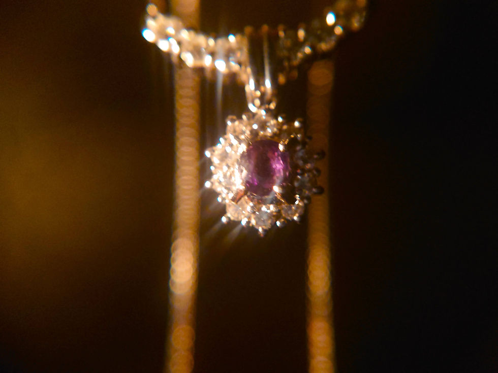 Thumbnail: Natural Alexanderite 0.31ct  Diamond 0.47ct Pt900 Pendant