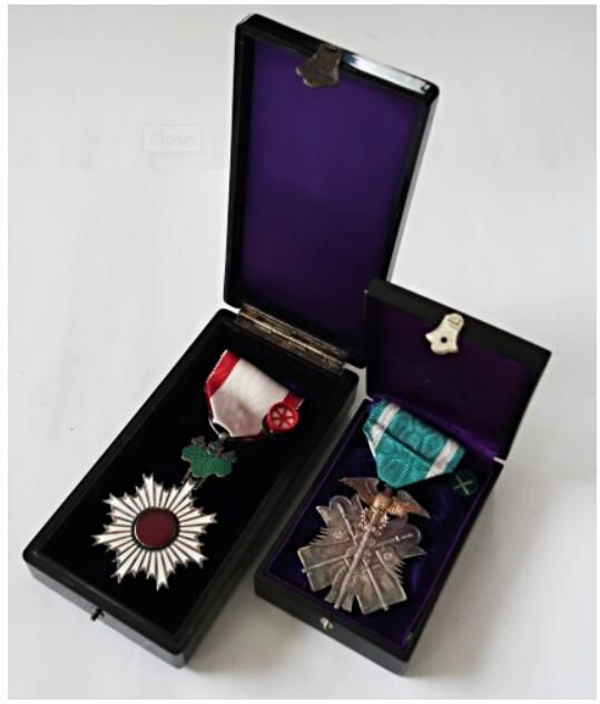 Order of the Rising Sun 6th class & Order of the Golden kite 7th class