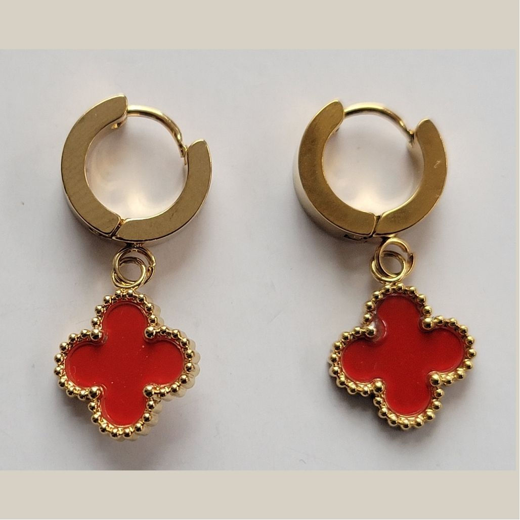 Berry Blossom Red Earrings